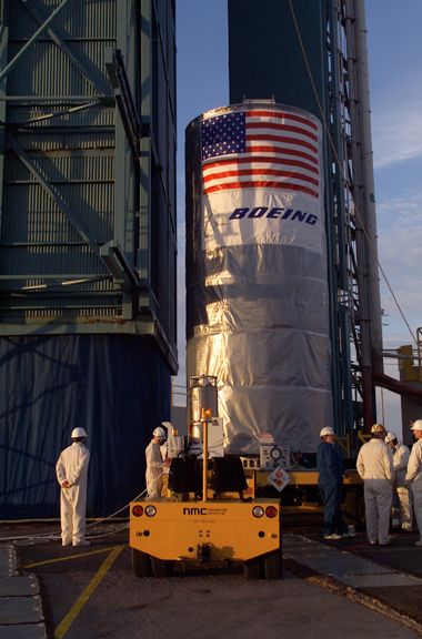 Launch preparations are progressing! (11/21/01) Photos: Stacy Mitchell of John Hopkins APL/TIMED project