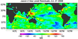 July 2008 Global Sea Level Anomalies