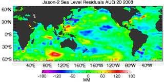 August 2008 Global Sea Level Anomalies