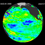 August 2008 Pacific Basin Sea Level Anomalies