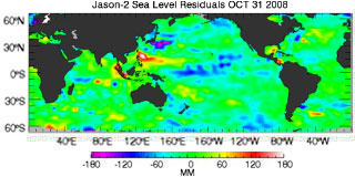 October 2008 Global Sea Level Anomalies