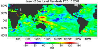 February 2009 Global Sea Level Anomalies