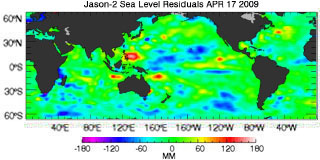 April 2009 Global Sea Level Anomalies