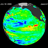 July 2009 Pacific Basin Sea Level Anomalies