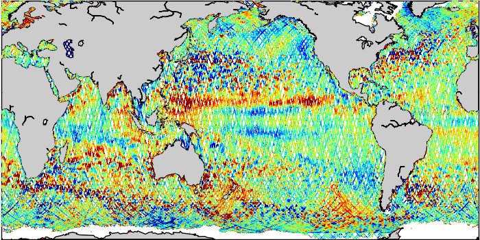 Sea Surface Height Anomaly: SARAL, Jason-2 and Jason-3 Measurements from 12-Jun-2017 to 22-Jun-2017