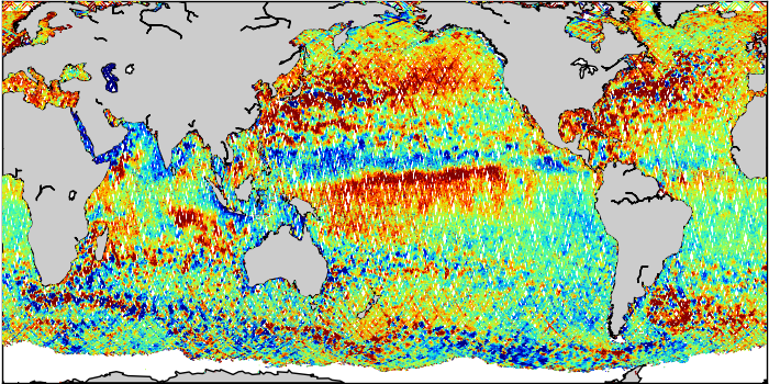 Sea Surface Height Anomaly: SARAL, Jason-2 and Jason-3 Measurements from 13-Sep-2018 to 23-Sep-2018