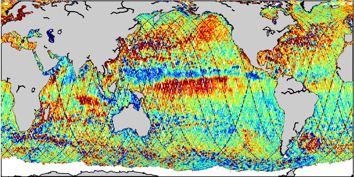 Sea Surface Height Anomaly: SARAL, Jason-2 and Jason-3 Measurements from 24-Sep-2018 to 04-Oct-2018
