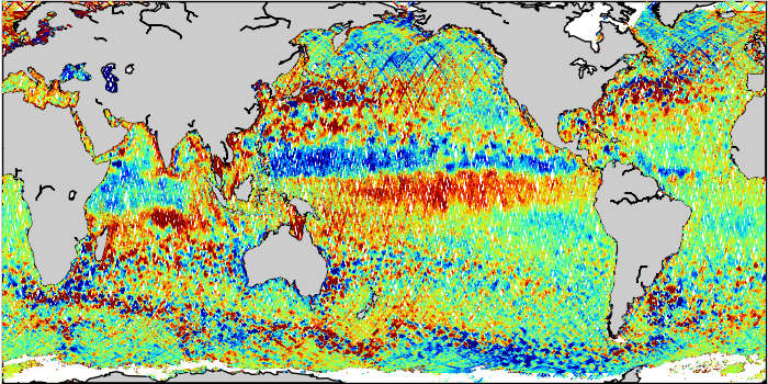 Sea Surface Height Anomaly: SARAL, Jason-2 and Jason-3 Measurements from 06-Dec-2018 to 16-Dec-2018