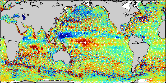 Sea Surface Height Anomaly: SARAL, Jason-2 and Jason-3 Measurements from 06-Jan-2019 to 16-Jan-2019