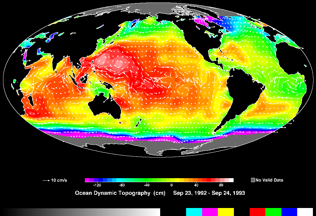 Dynamic Ocean Topography with Current Arrows
