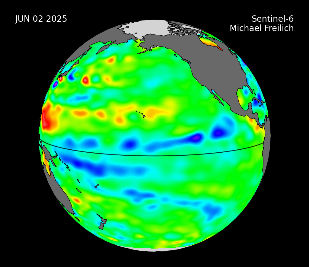 Stereographic image depicting el nino data