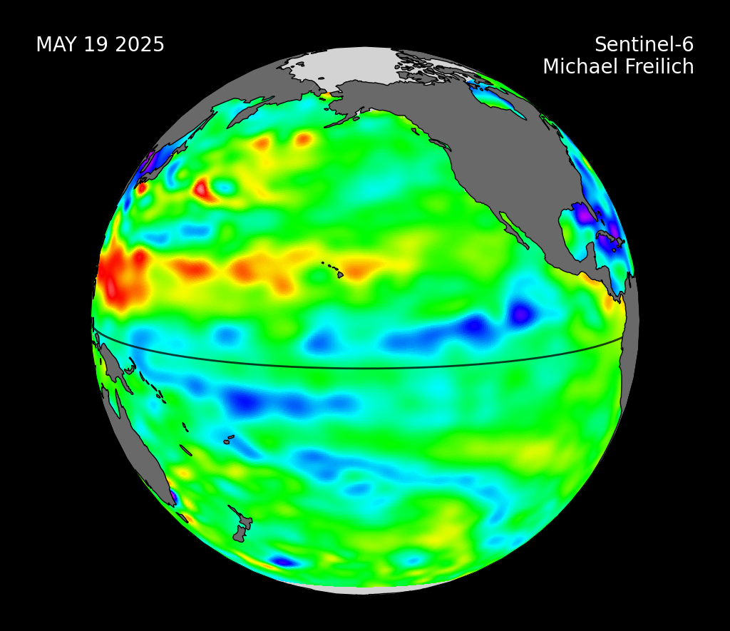 Stereographic image depicting el nino data