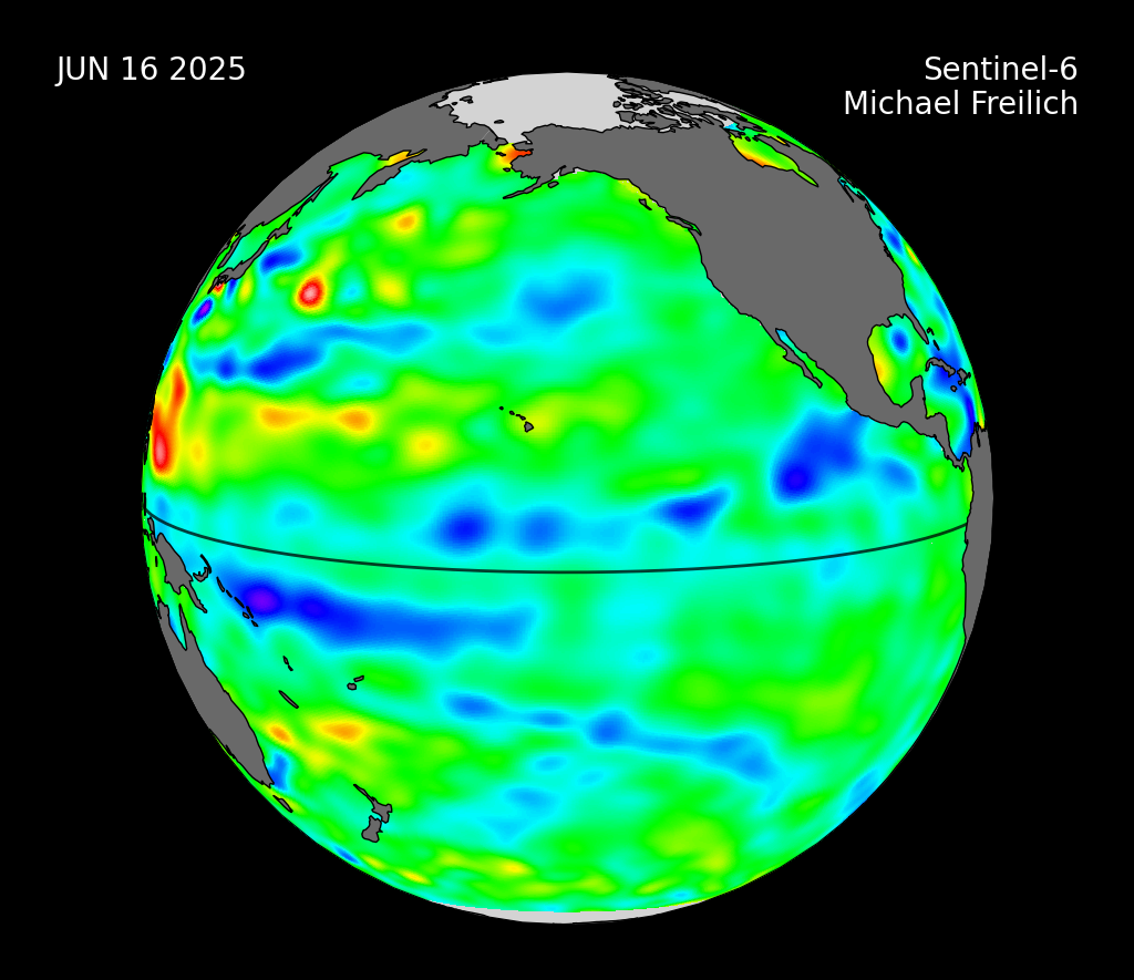 Stereographic image depicting el nino data