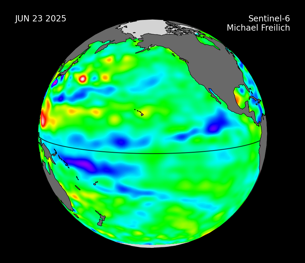 Stereographic image depicting el nino data