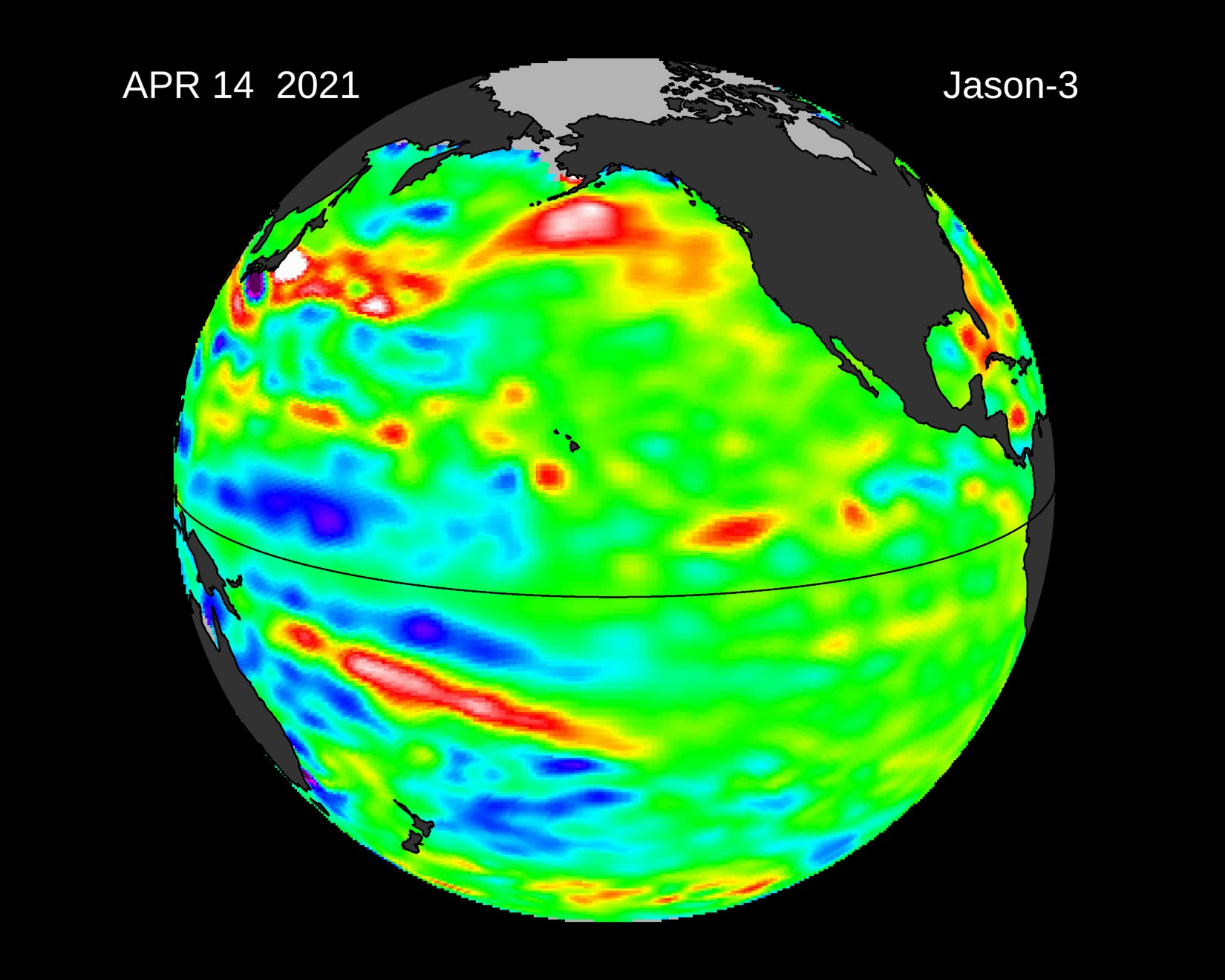 Stereographic image depicting el nino data